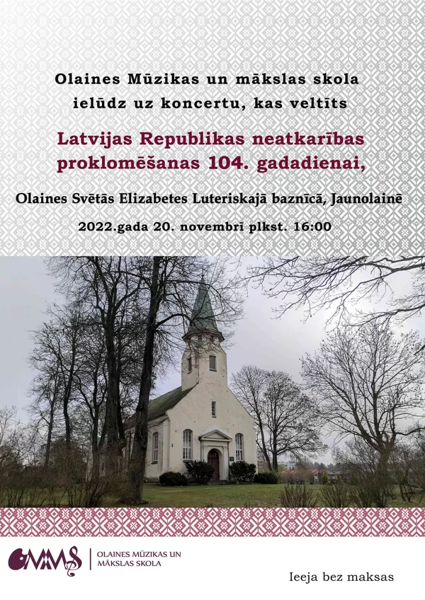 Olaines Mūzikas un mākslas skolas audzēkņu koncerts 2022.g. 20. novembrī